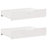 Slaapbank Met Lades 90X200 Cm Massief Grenenhout Wit
