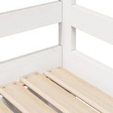 Slaapbank Met Lades 90X200 Cm Massief Grenenhout Wit