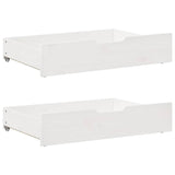 Slaapbank Met Onderschuifbed/Lades Zonder Matras 80X200 Cm Wit