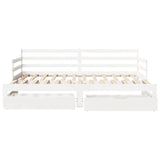 Slaapbank Met Onderschuifbed/Lades Zonder Matras