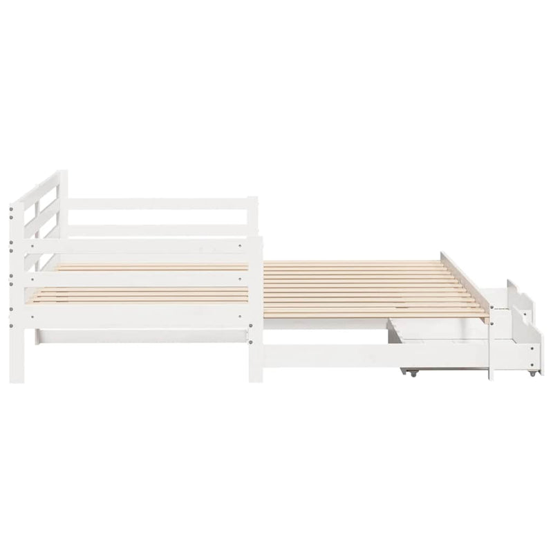 Slaapbank Met Onderschuifbed/Lades Zonder Matras