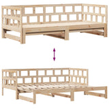 Slaapbank Met Onderschuifbed En Lades Zonder Matras 80X200 Cm