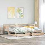 Slaapbank Met Onderschuifbed/Lades Zonder Matras