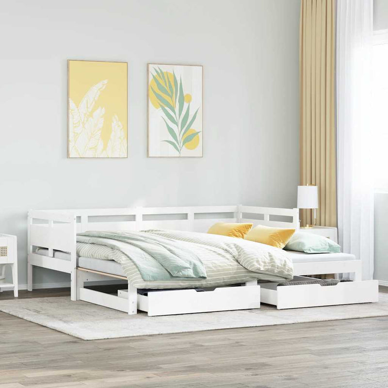 Slaapbank Met Onderschuifbed/Lades Zonder Matras