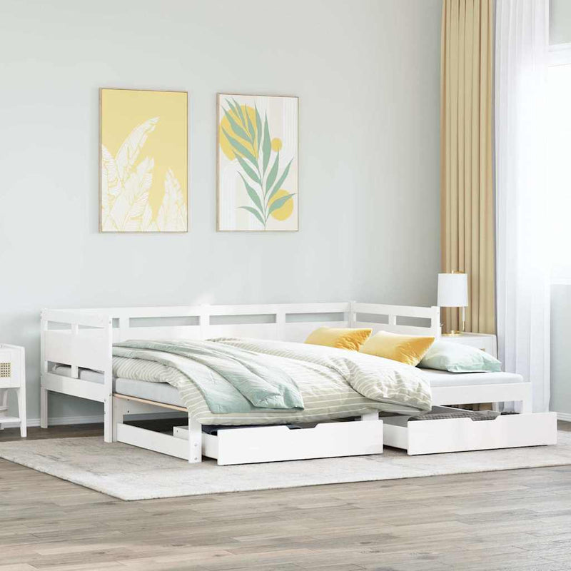 Slaapbank Met Onderschuifbed/Lades Zonder Matras