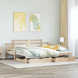 Slaapbank Met Onderschuifbed/Lades Zonder Matras