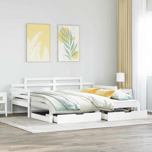 Slaapbank Met Onderschuifbed/Lades Zonder Matras