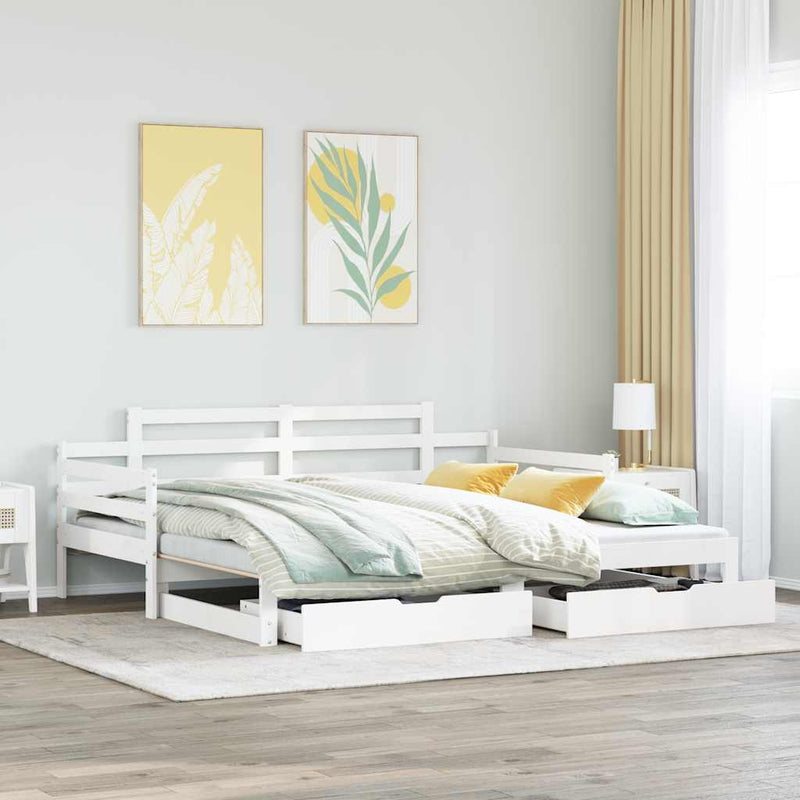 Slaapbank Met Onderschuifbed/Lades Zonder Matras