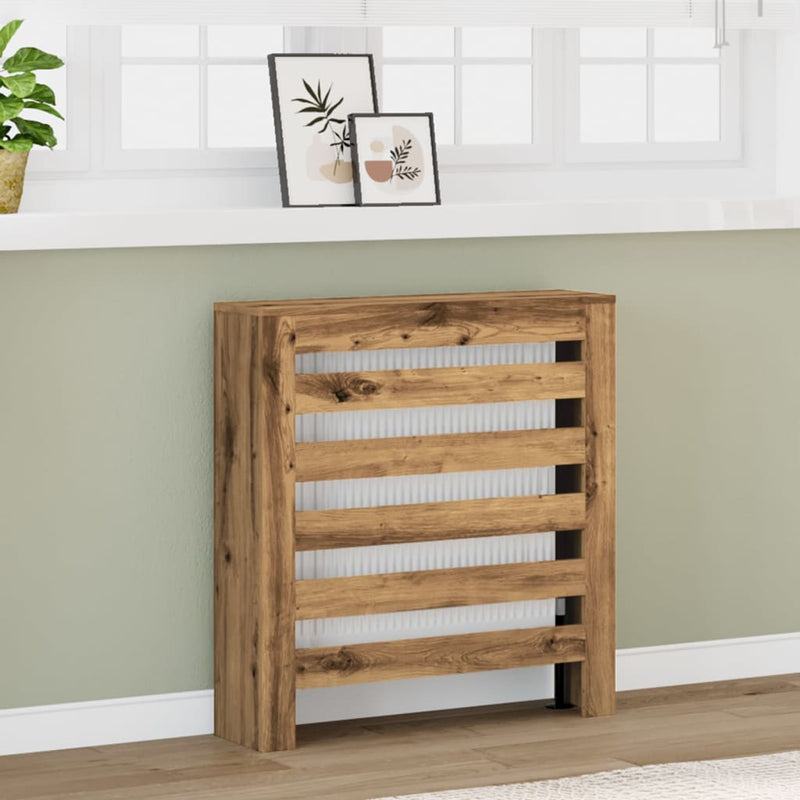 Radiatorombouw Bewerkt Hout Artisanaal Kleur Eiken