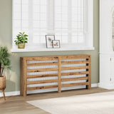 Radiatorombouw Bewerkt Hout Artisanaal Kleur Eiken