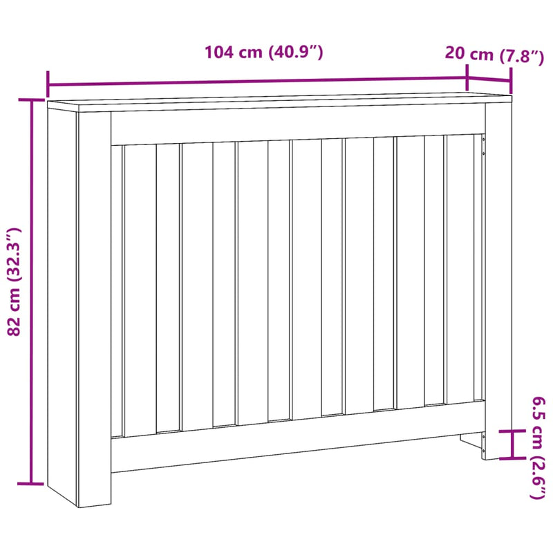 Radiatorombouw Bewerkt Hout Zwart
