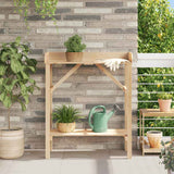Plantenkasten Met Plank Bruin 75 X 40 X 90 Cm Stevig Vurenhout