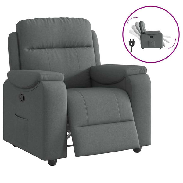 Relaxfauteuil Donkergrijze Stof