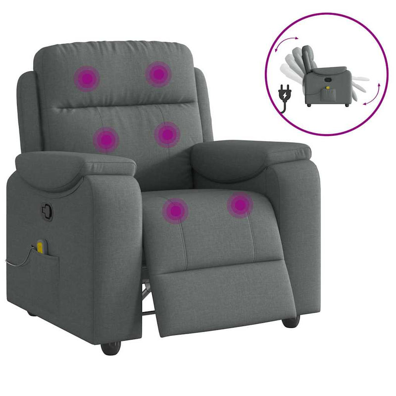 Relaxfauteuil Donkergrijze Stof