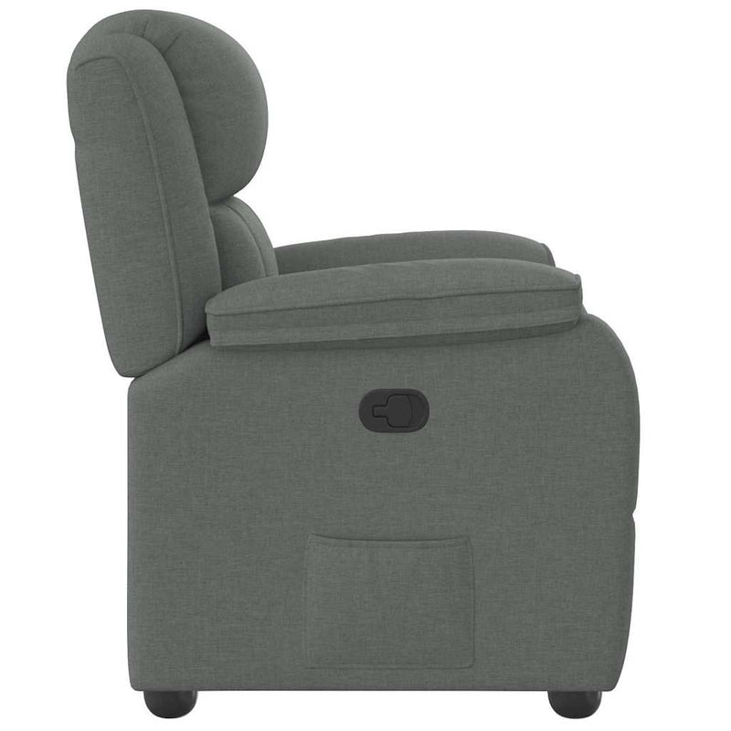 Relaxfauteuil Donkergrijze Stof