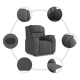 Relaxfauteuil Donkergrijze Stof