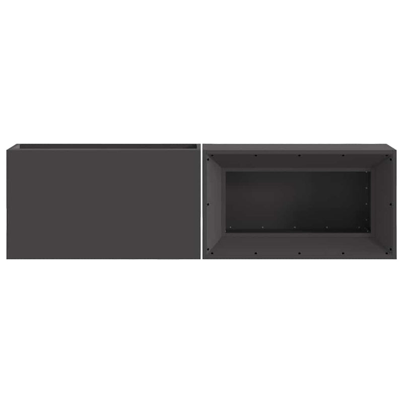 Vuurkorf Zwart 160 X 45 X 35 Cm Koudgewalst Staal