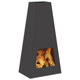 Vuurkorf Zwart 50 X 35 X 100 Cm Koudgewalst Staal