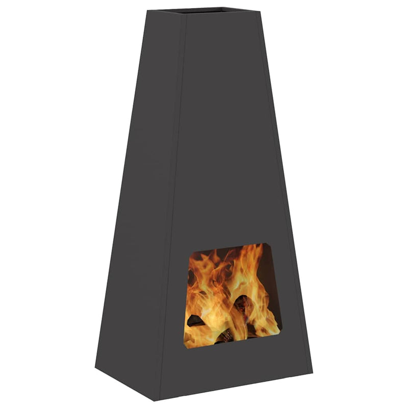 Vuurkorf Zwart 50 X 35 X 100 Cm Koudgewalst Staal