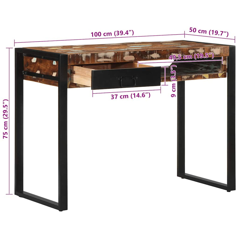 Bureau 100X50X75 Cm Meerkleurig