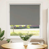 Rolgordijn Verduisterend 80X150Cm Stofbreedte 75,7 Cm Polyester Grijs