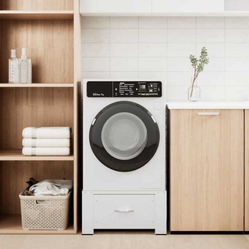 Wasmachineverhoger Met Lade Wit