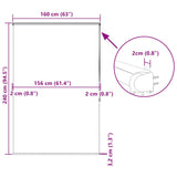 Doucherolgordijn Met Cassette 160X240 Cm Stofbreedte 156 Cm Vierkant