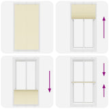 Plissé Rolgordijn 105X200Cm Stofbreedte 104,4Cm Polyester Crème