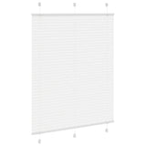 Plissé Rolgordijn 105X100Cm Stofbreedte 104,4Cm Polyester Wit