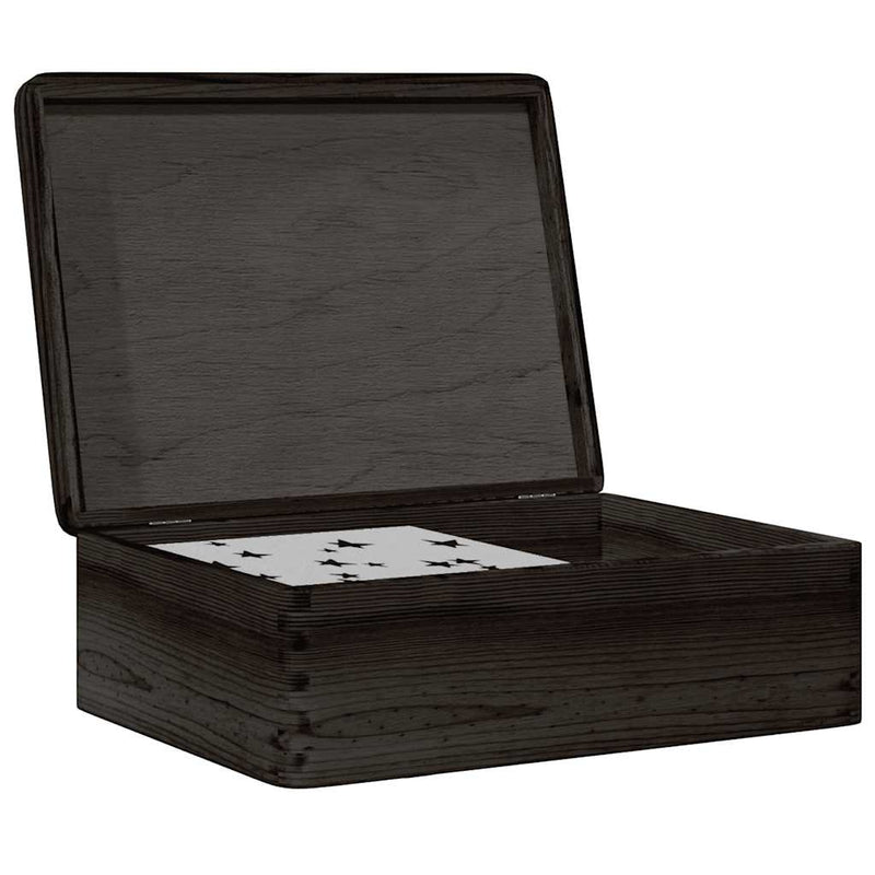 Houten Kist Massief Grenenhout Zwart