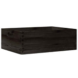 Houten Kist Massief Grenenhout Zwart