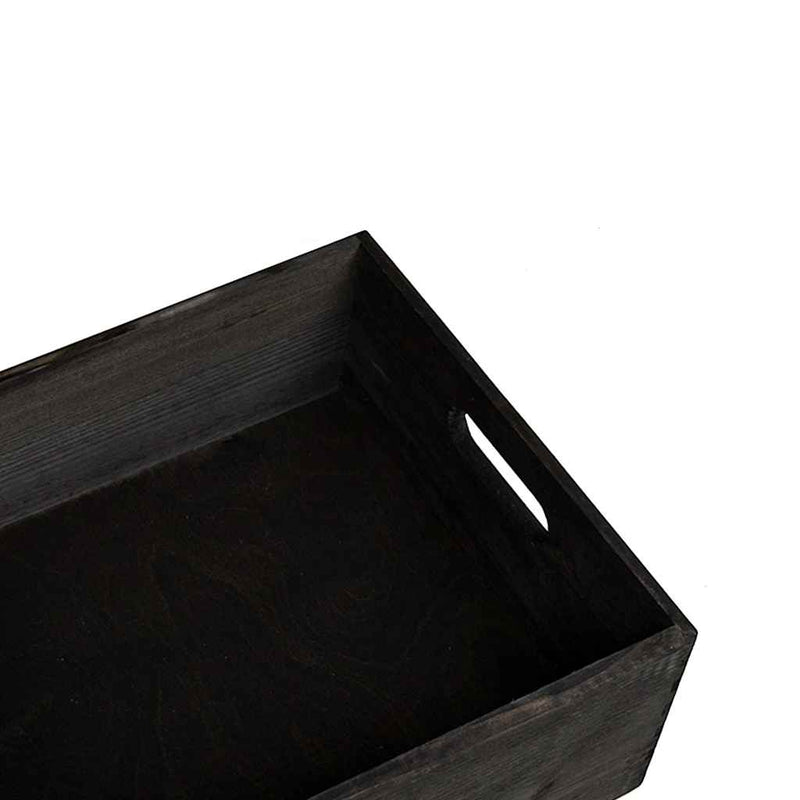 Houten Kist Massief Grenenhout Zwart