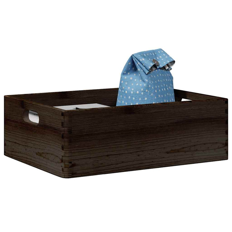 Houten Kist Massief Grenenhout Zwart