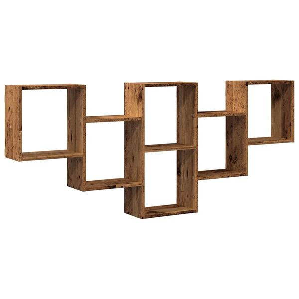 Wandschap 159X18X66 Cm Bewerkt Hout Kleurig