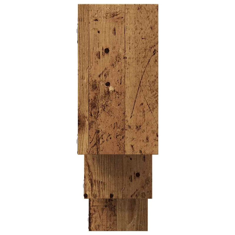 Wandschap 159X18X66 Cm Bewerkt Hout Kleurig
