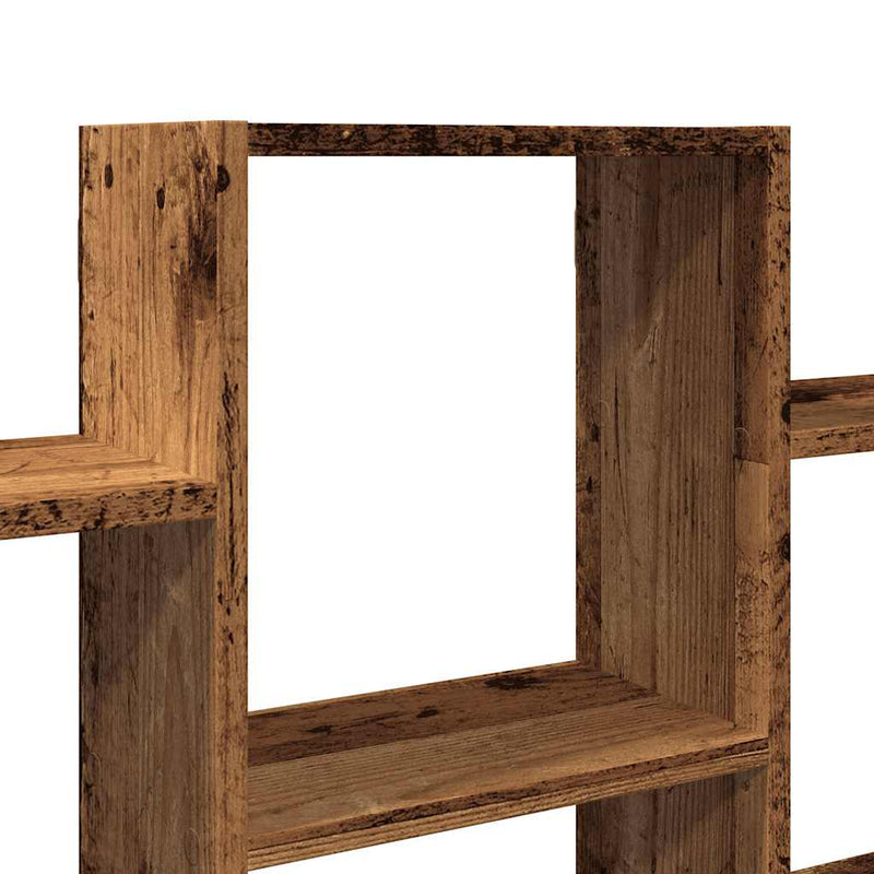 Wandschap 159X18X66 Cm Bewerkt Hout Kleurig