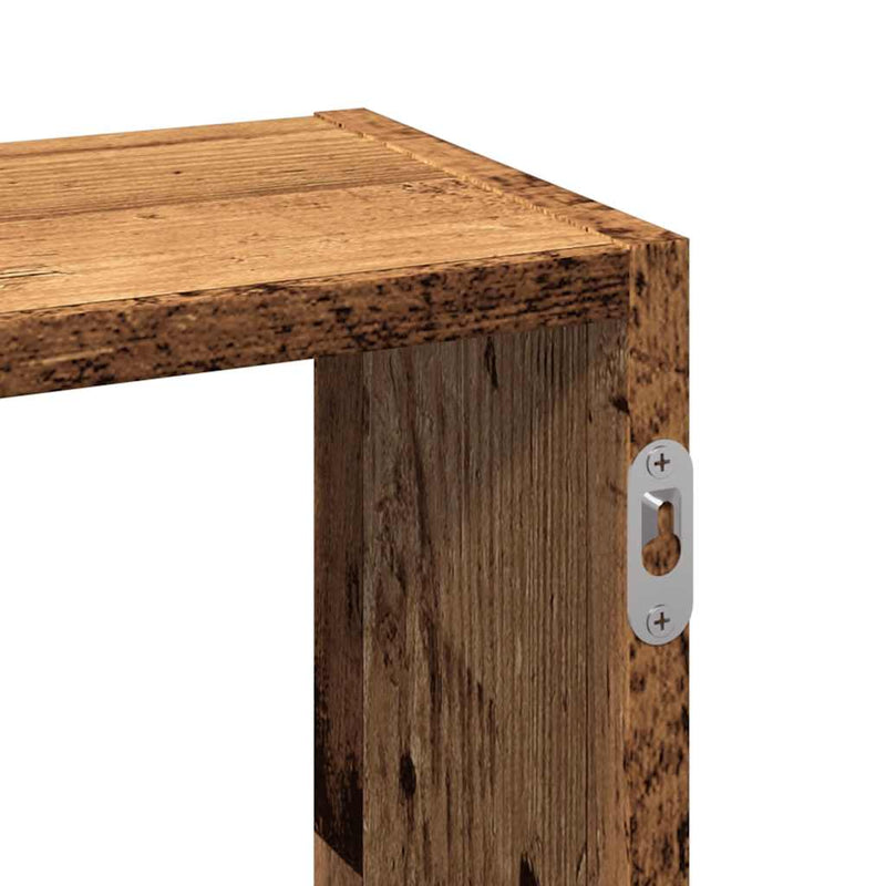 Wandschap 159X18X66 Cm Bewerkt Hout Kleurig