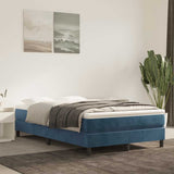 Pocketveringmatras 160X210X20 Cm Fluweel Donkerblauw