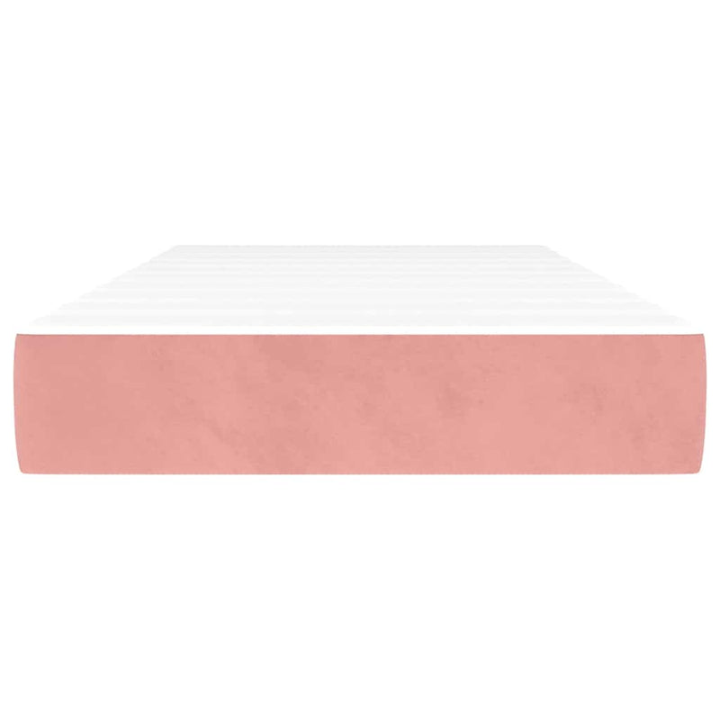 Pocketveringmatras 80X220X20 Cm Fluweel Roze