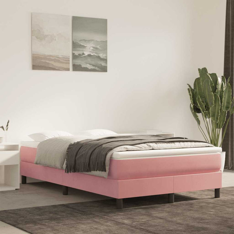 Pocketveringmatras 80X220X20 Cm Fluweel Roze