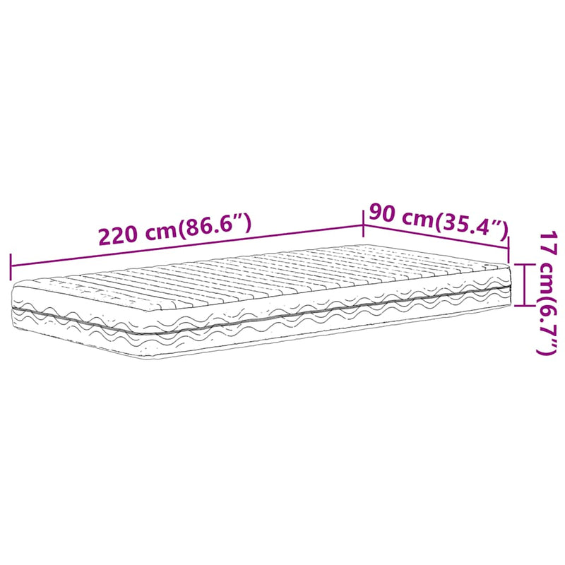 Schuimmatras Hardheid H2 H3 Wit