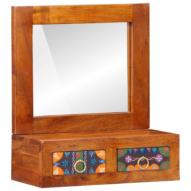 Wandkast Met Lade Bruin 40 X 20 X 50 Cm Massief Acaciahout