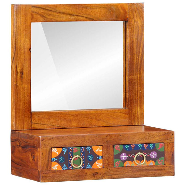 Wandkast Met Lade Bruin 40 X 20 X 50 Cm Massief Acaciahout