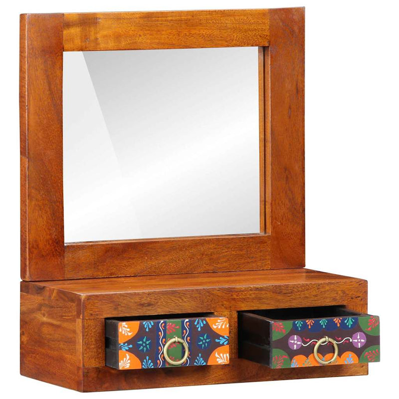 Wandkast Met Lade Bruin 40 X 20 X 50 Cm Massief Acaciahout