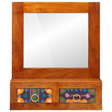 Wandkast Met Lade Bruin 40 X 20 X 50 Cm Massief Acaciahout