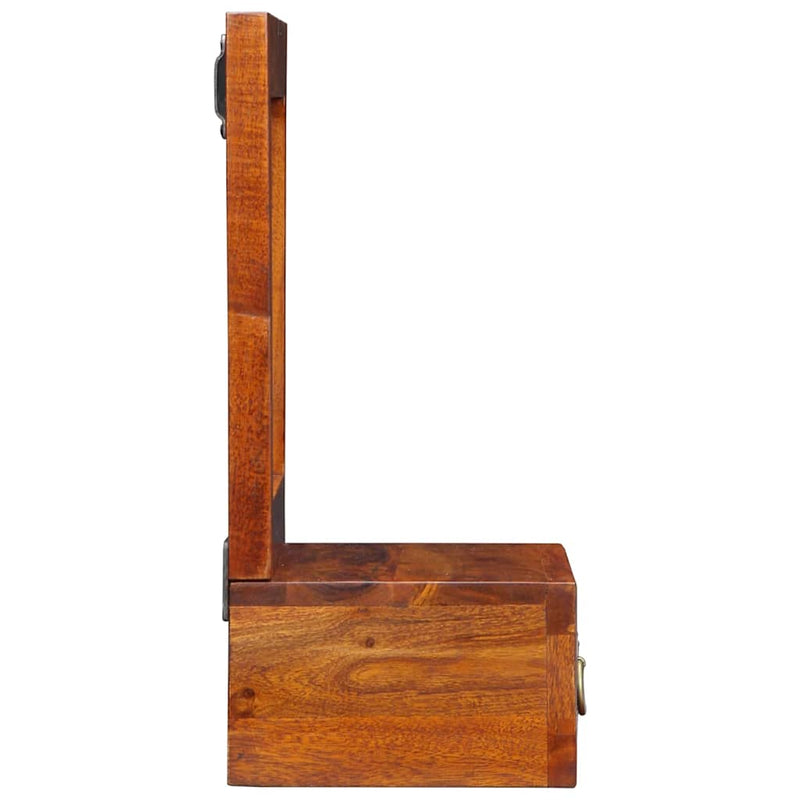 Wandkast Met Lade Bruin 40 X 20 X 50 Cm Massief Acaciahout