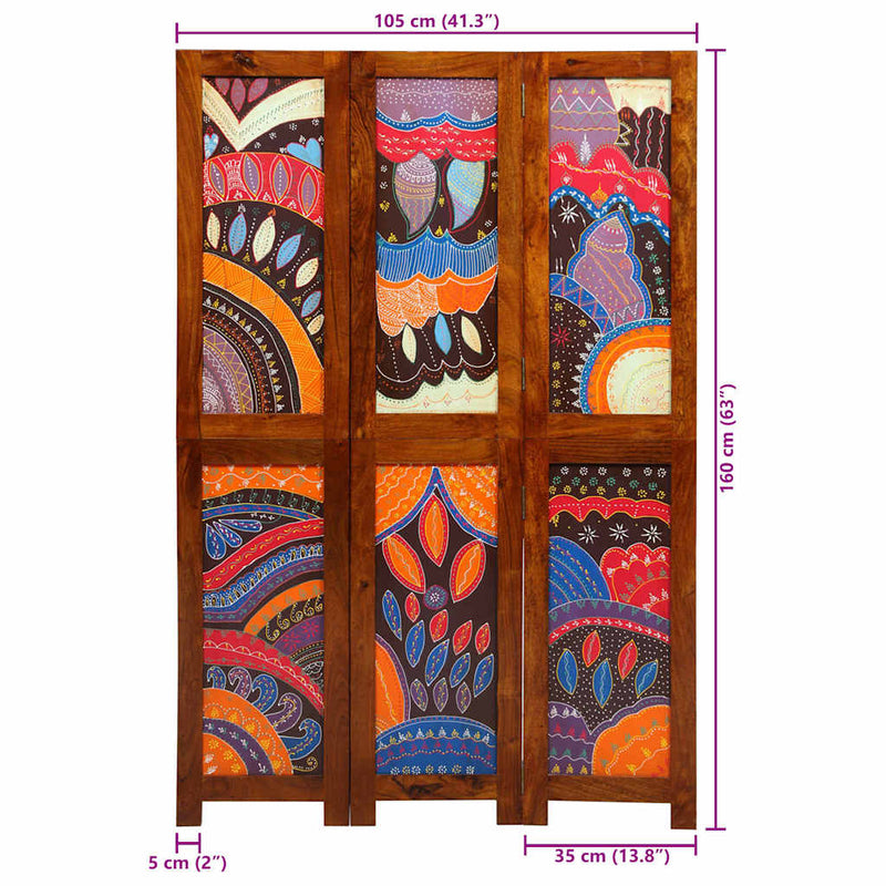 Kamerscherm Bruin 105 X 160 Cm Massief Acaciahout