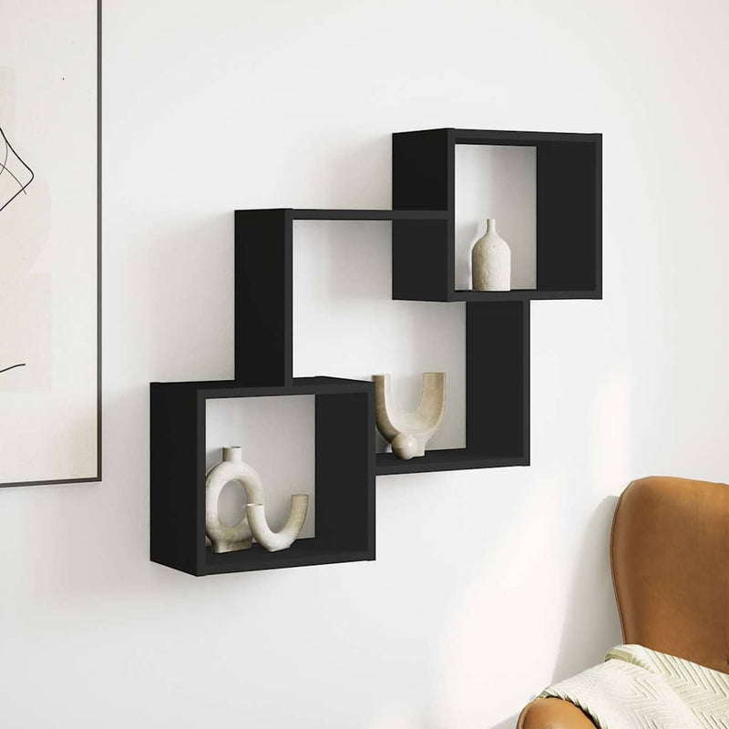 Wandkast 78X18X71 Cm Bewerkt Hout