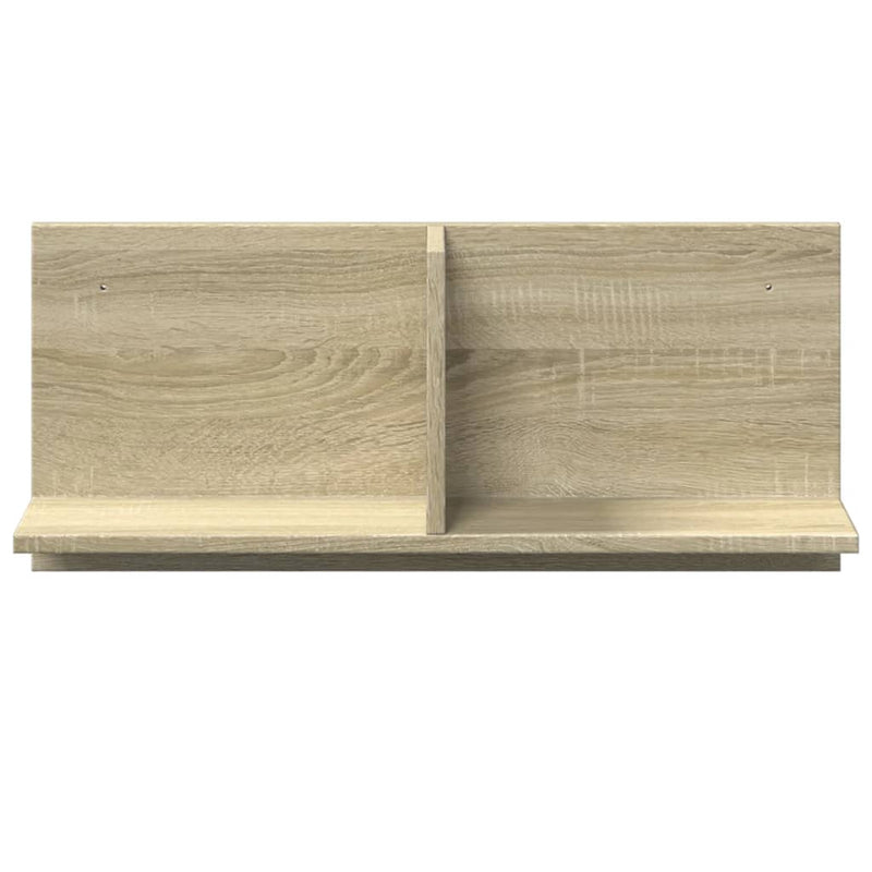 Wandkast 70X16,5X30 Cm Bewerkt Hout Kleurig Sonoma Eiken