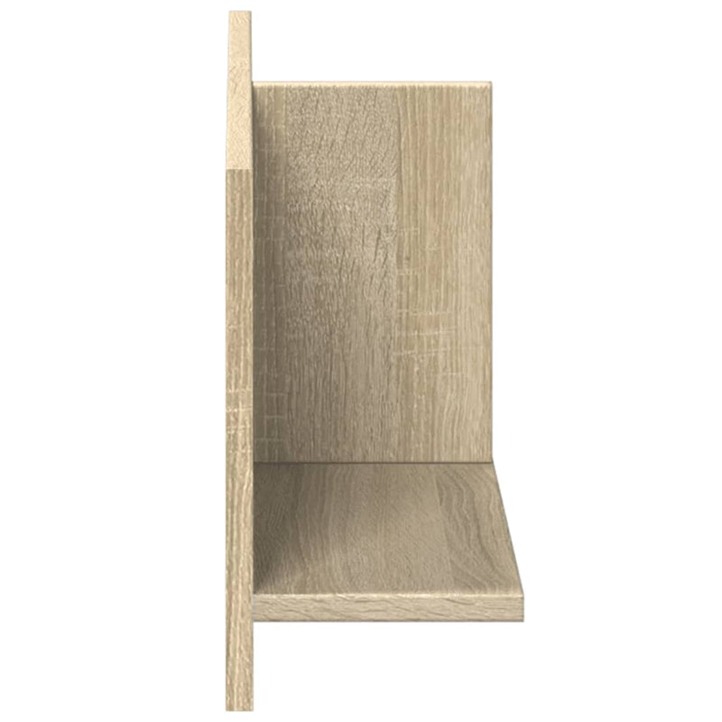 Wandkast 70X16,5X30 Cm Bewerkt Hout Kleurig Sonoma Eiken